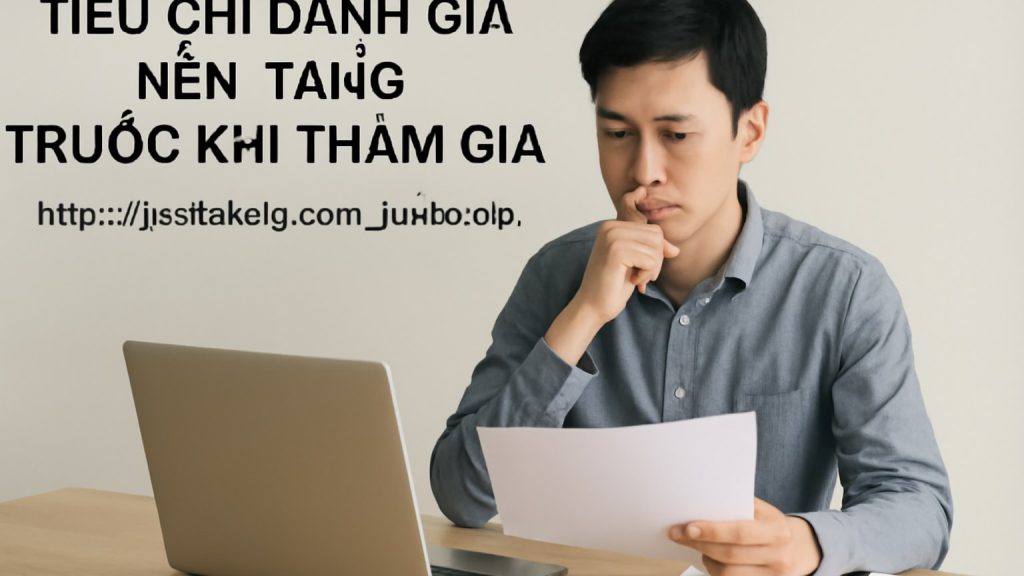 1) Tiêu chí đánh giá nền tảng trước khi tham gia Minh họa: 1) Tiêu chí đánh giá nền tảng trước khi tham gia